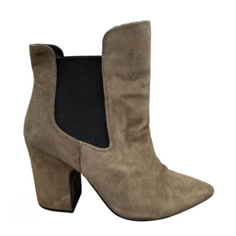 Kristin Cavallari x Chinese Laundry Suede Starlight Green Bootie Women's 8.5